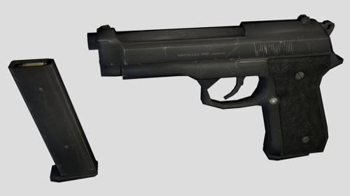 BERETTA 92 FS LowPoly preview image